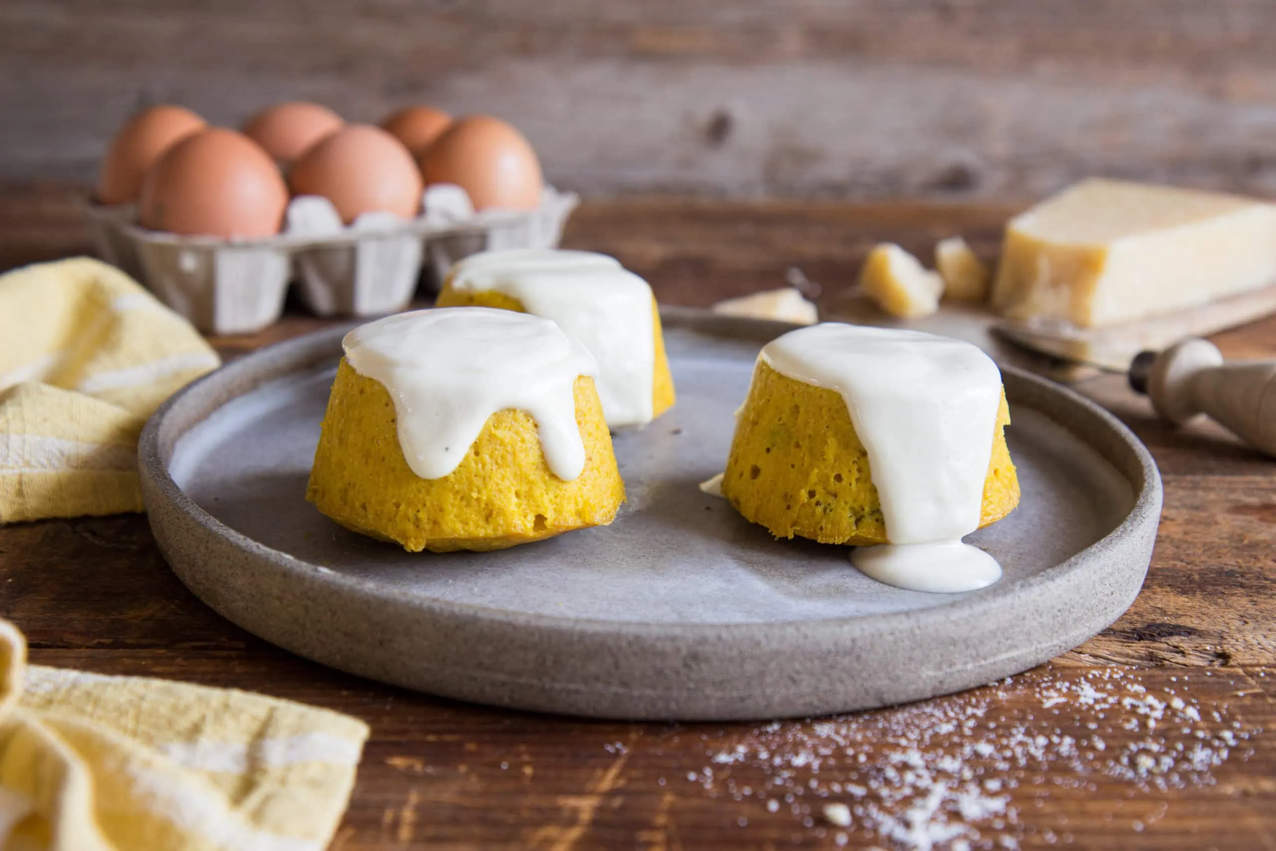 Savory Flan with Yellow Pesto