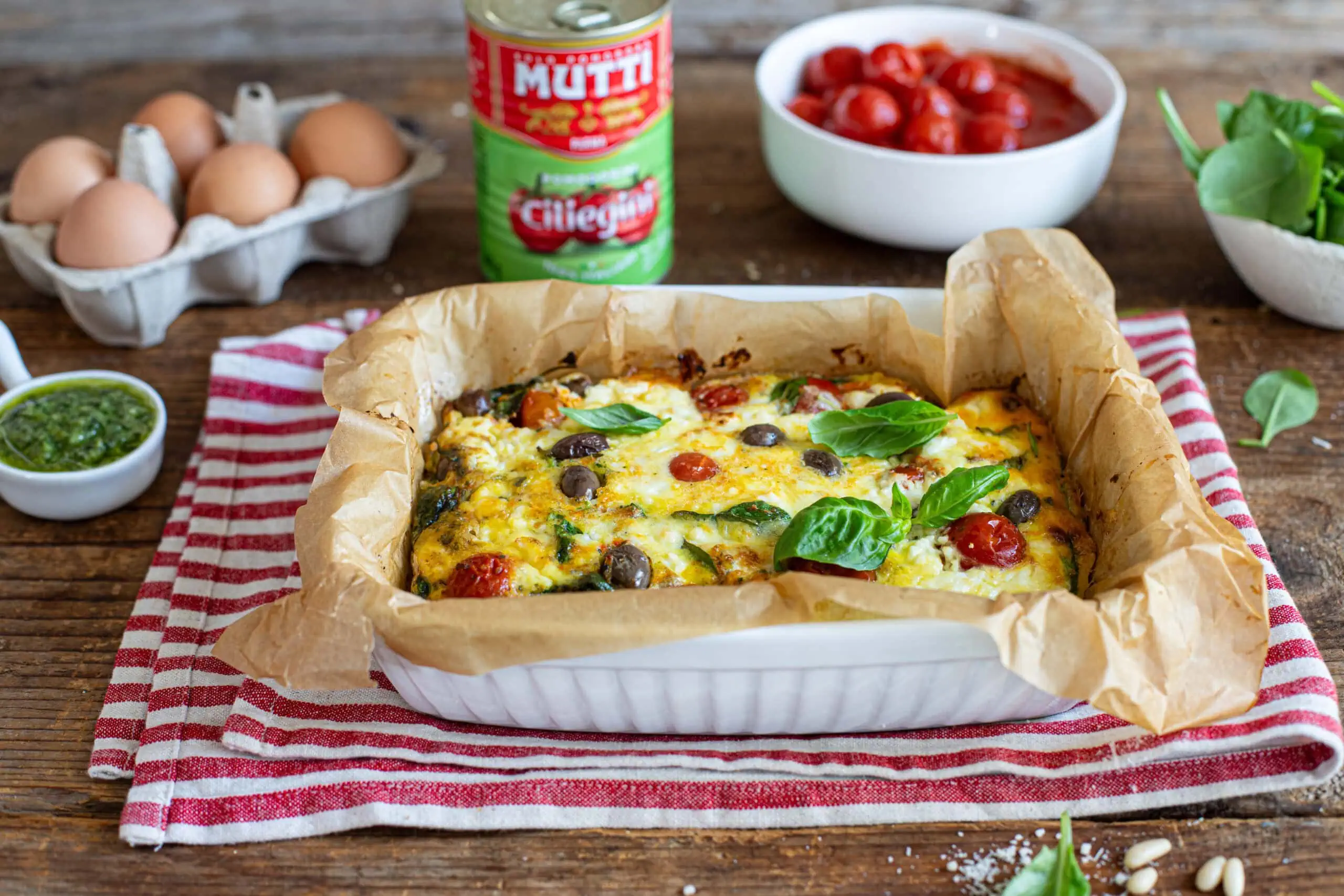 Baked Eggs with Cherry Tomatoes and Feta