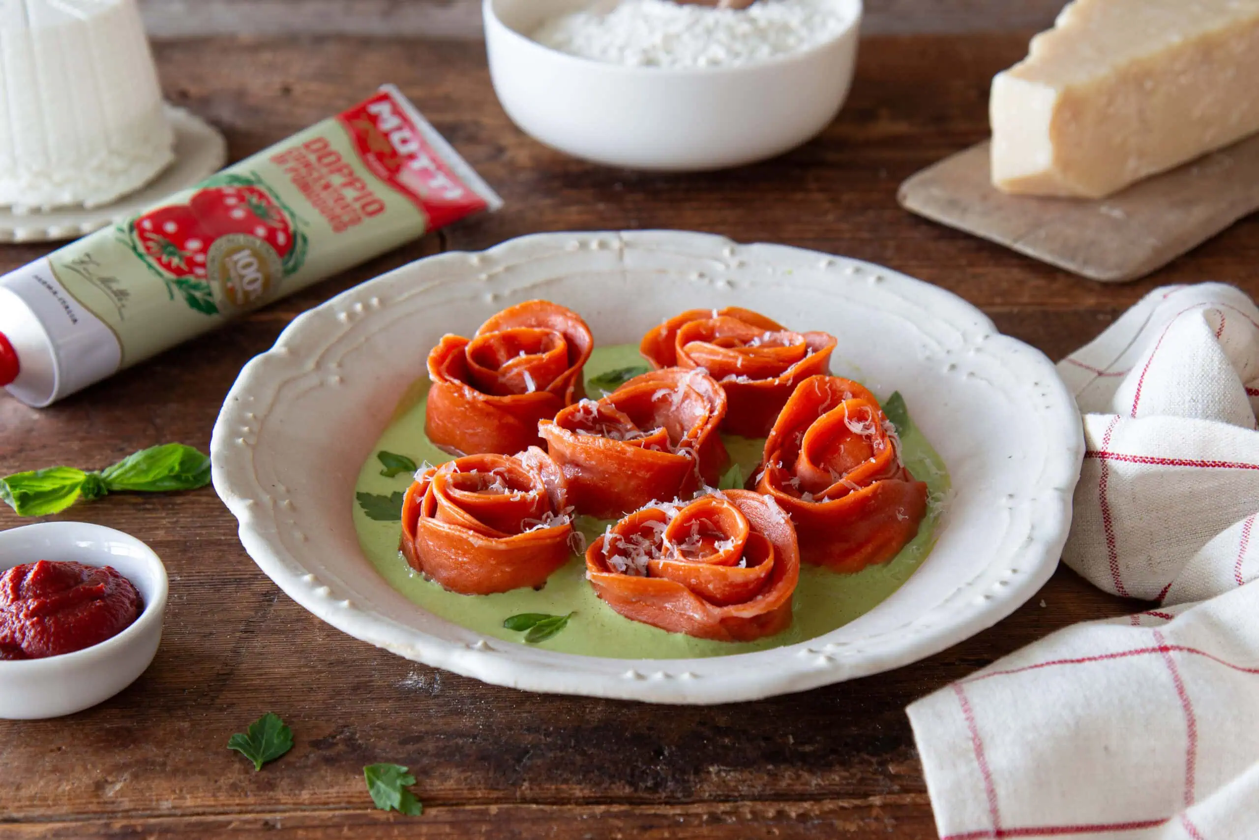 St. Valentine’s Rose-shaped Ravioli