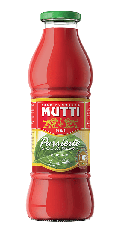 Passierte Tomaten mit Basilikum