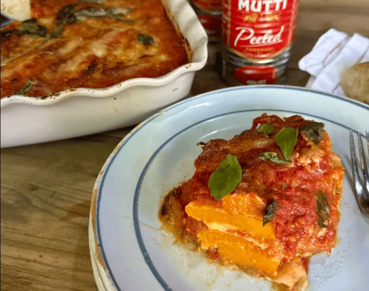 Herbstliche Kürbis Parmigiana