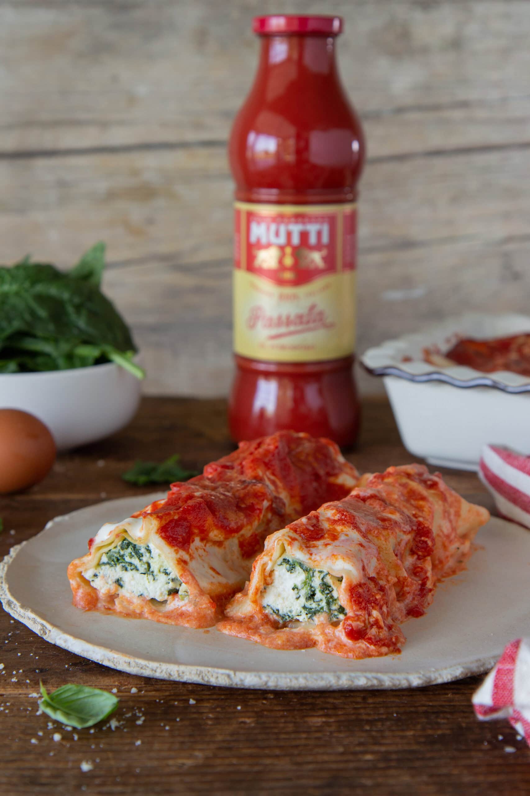 Spinat und Ricotta Cannelloni