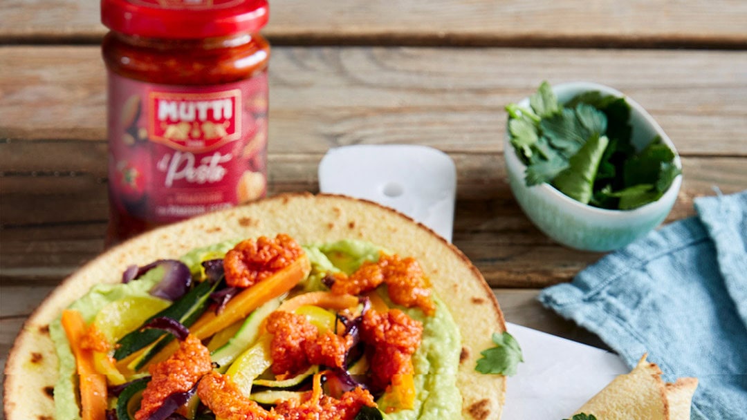 Gemüse Tortillas mit Avocadocreme