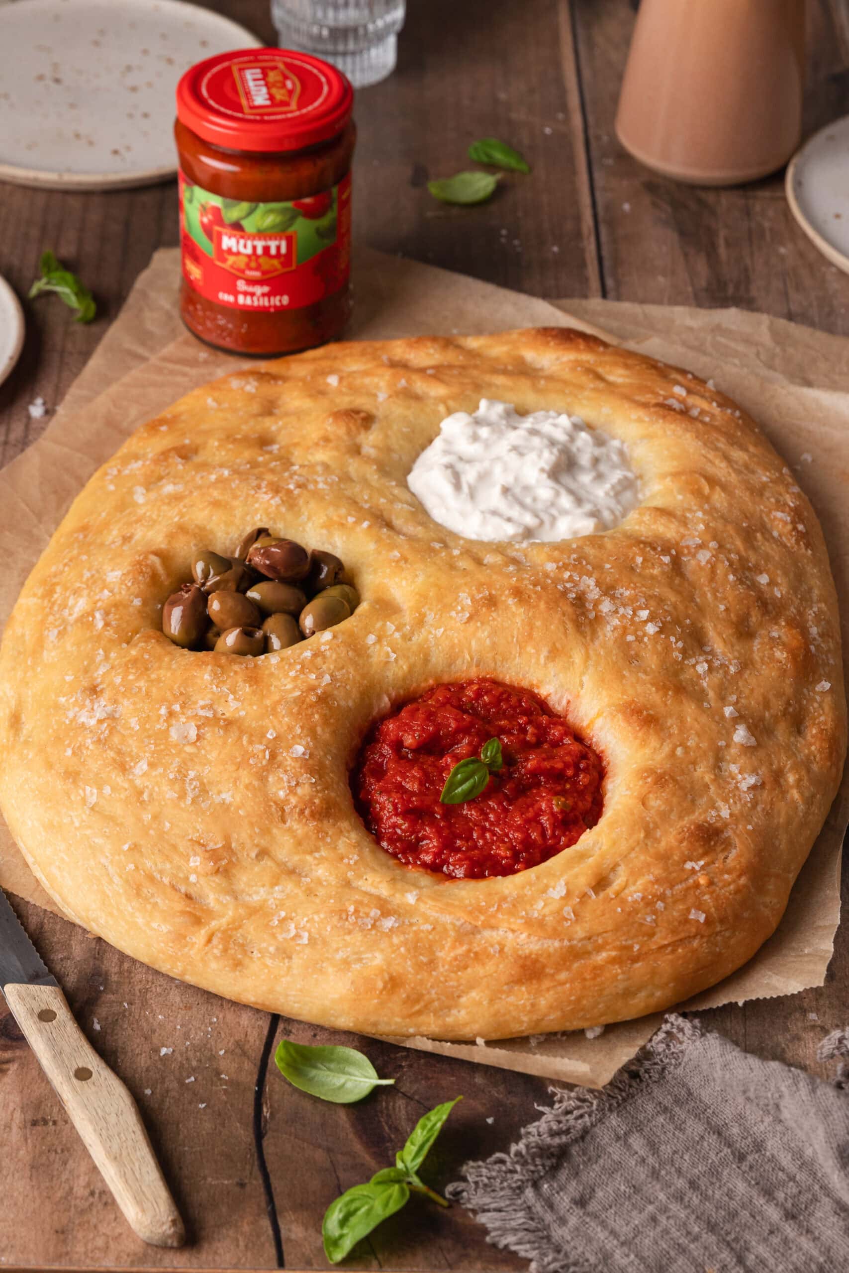 Focaccia Aufschnittplatte