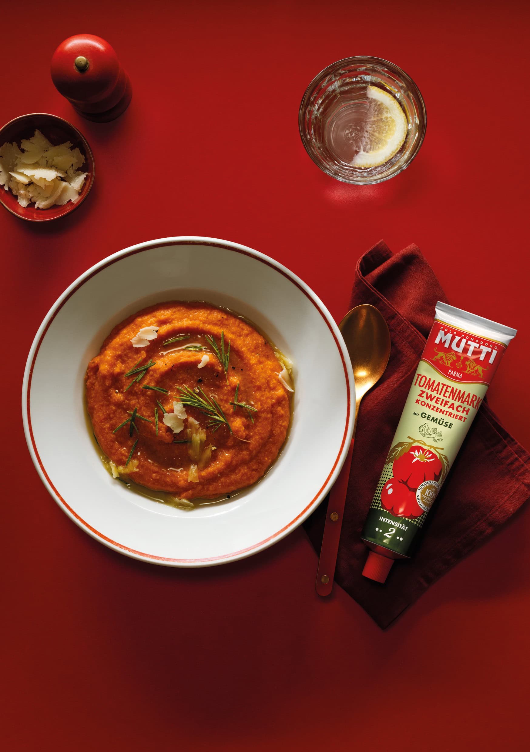 Rote Polenta mit Rosmarin