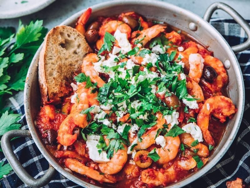 Crevettes a la Grecque