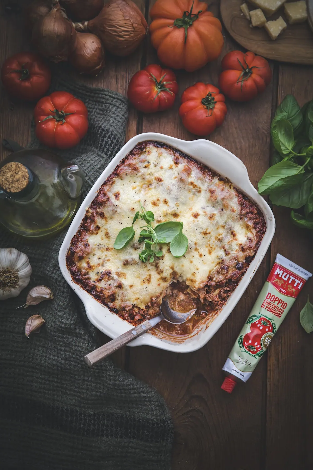 Lasagnes à la mozzarella et bolognaise