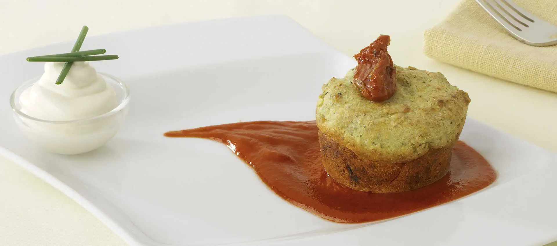 Broccoli flan with caprino cheese and concentrato (tomato paste) Broccoli flan with caprino cheese and concentrato (tomato paste)