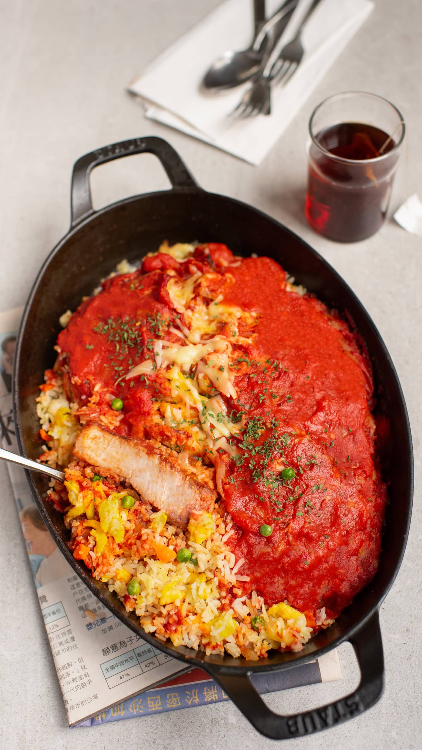 Hong Kong-style baked Pork Chop rice