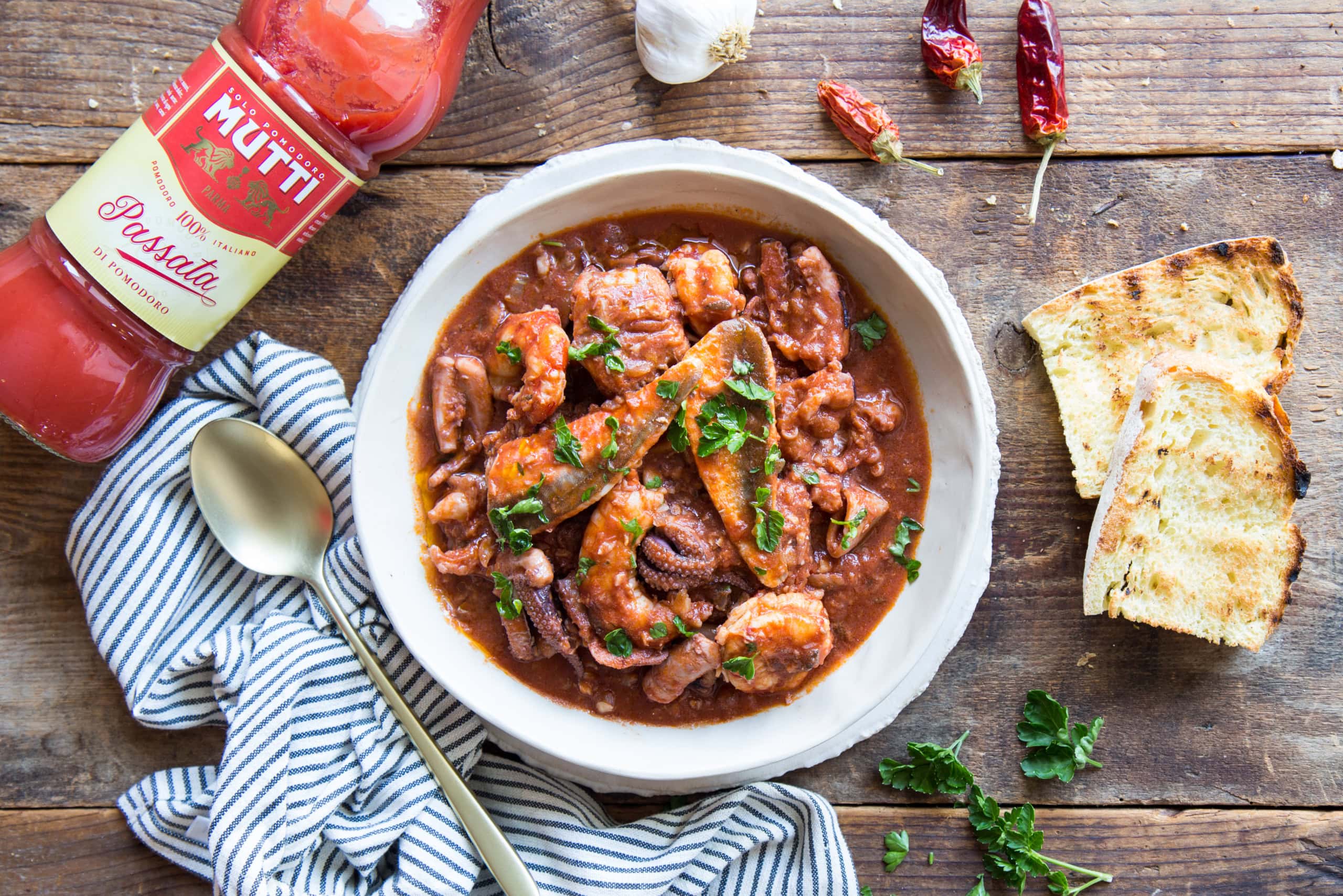 “Cacciucco” italian fish soup recipe