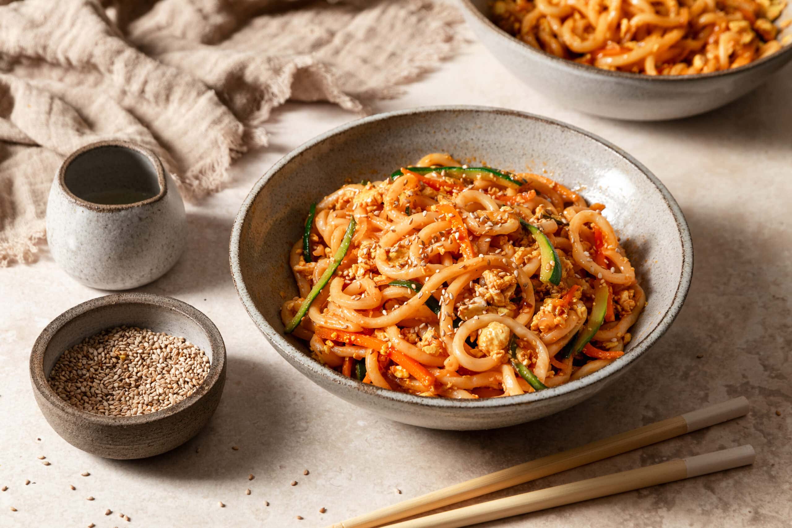 Udon with Tofu and Vegetables Udon with Tofu and Vegetables