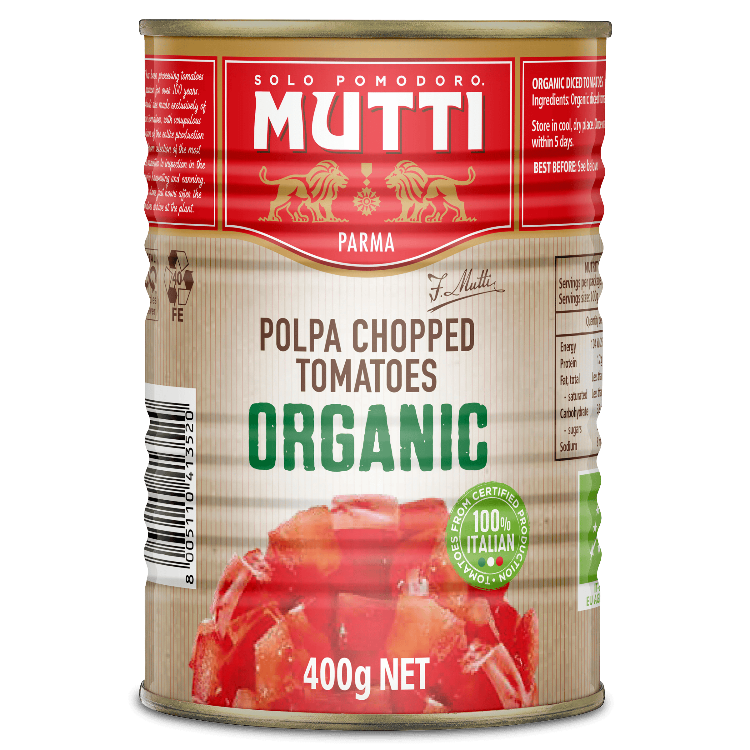 Organic chopped tomatoes