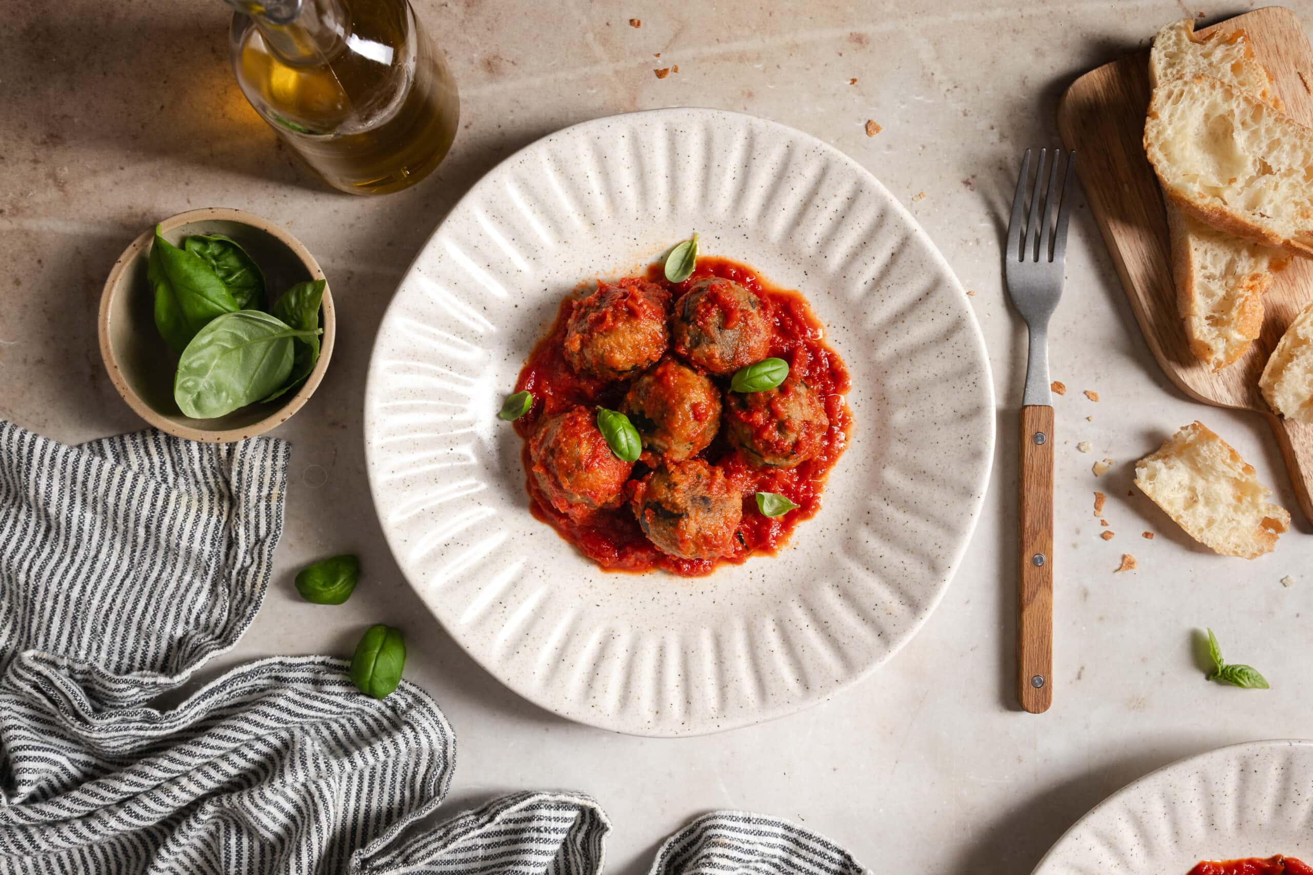 Eggplant Meatballs in tomato sauce