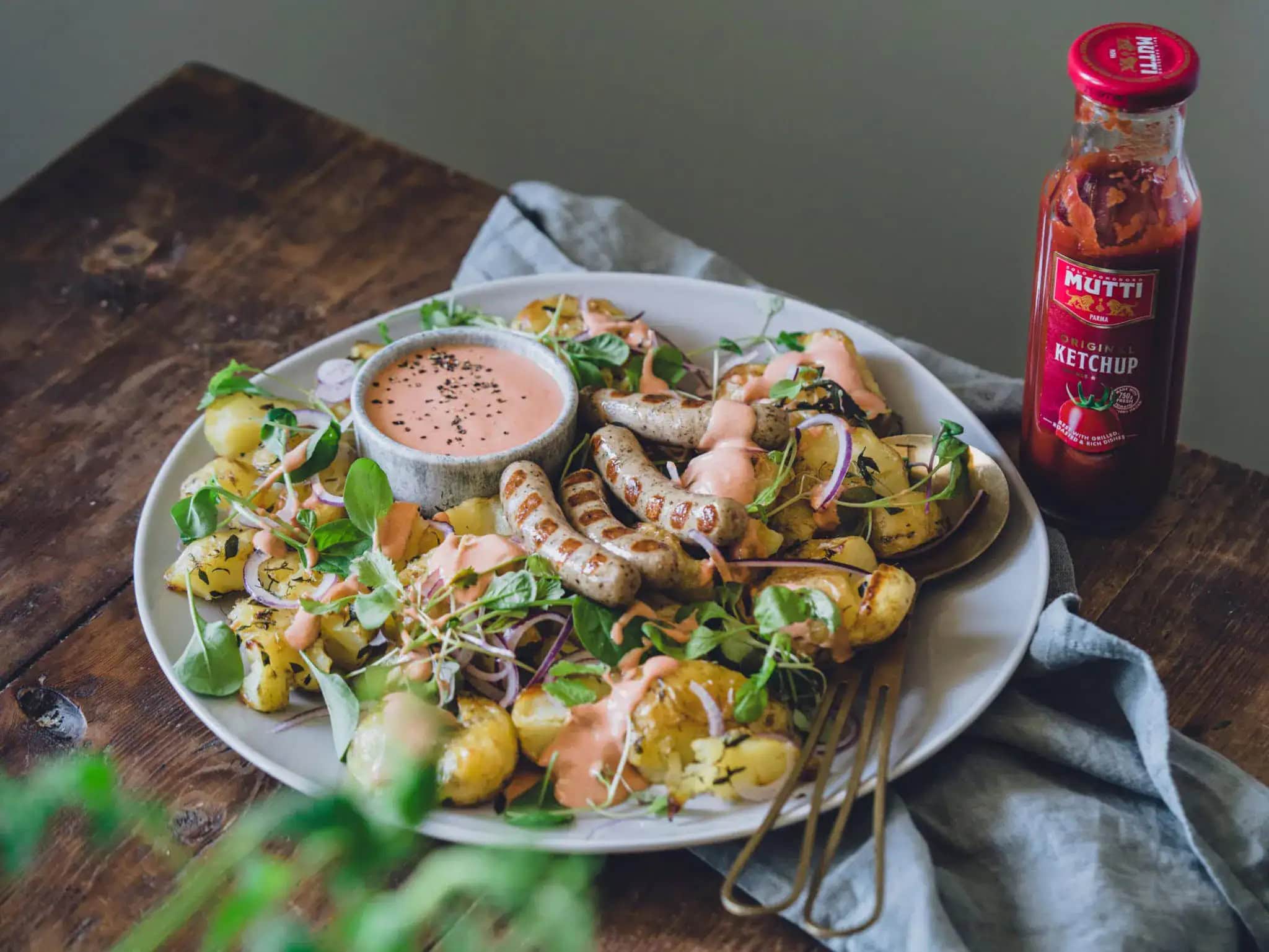 Crunchy aardappel met 3-in-1 saus