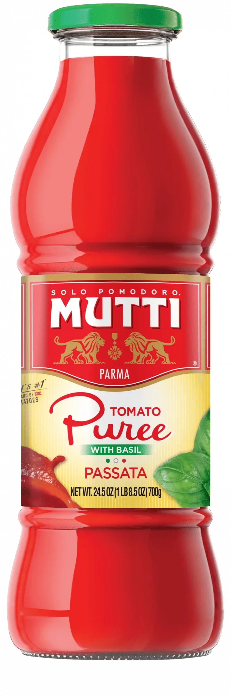 Tomato puree with basil