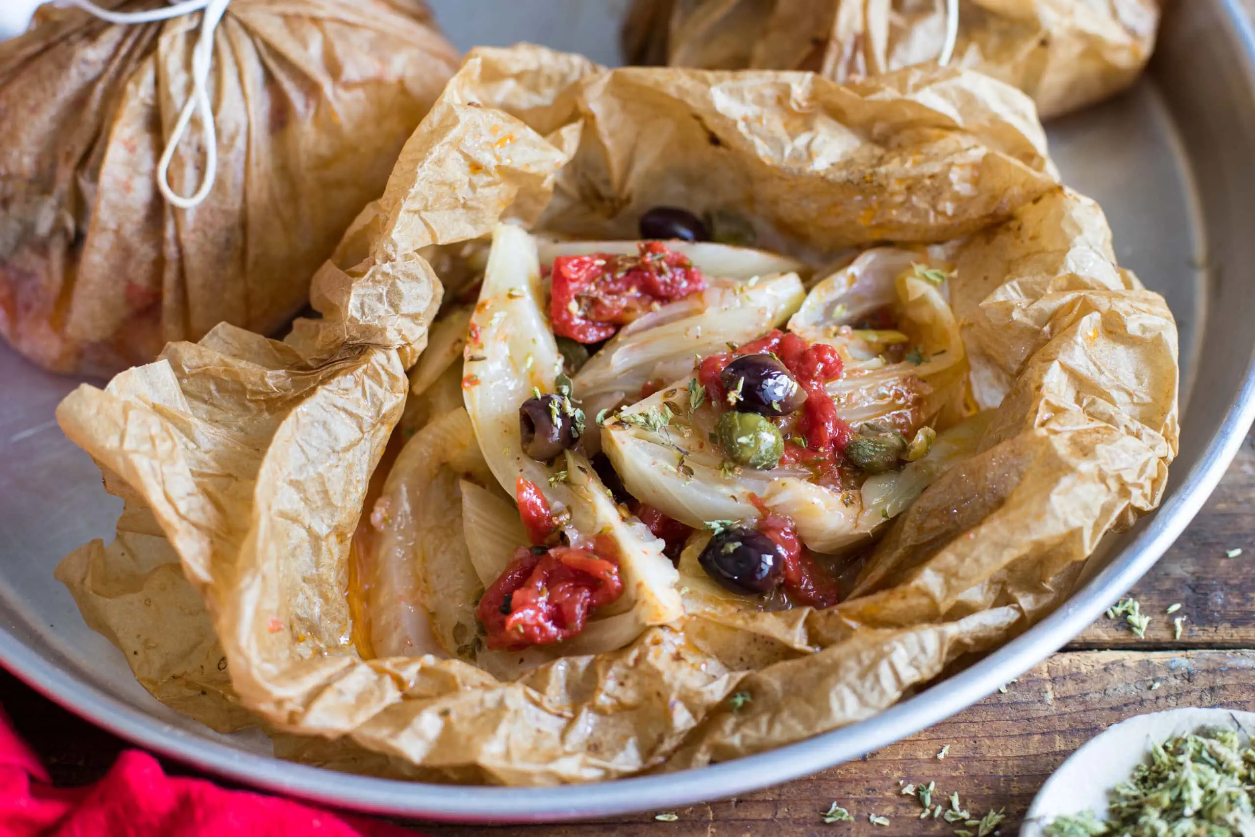 Parchment Paper Fennel Bulbs Parchment Paper Fennel Bulbs