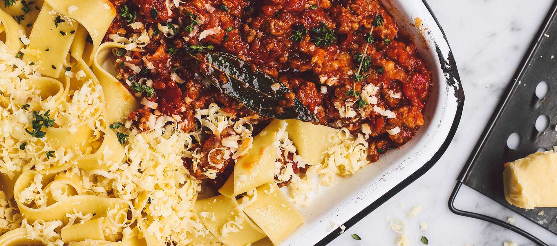 Pork ragu with pappardelle