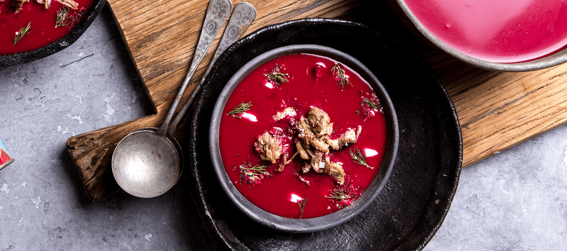 Beef borscht soup