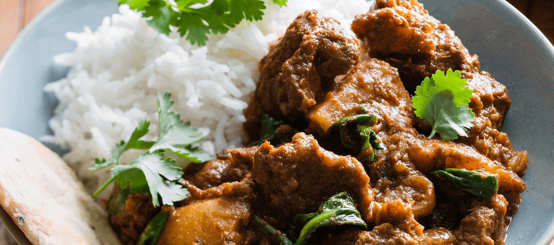 Beef madras curry potato