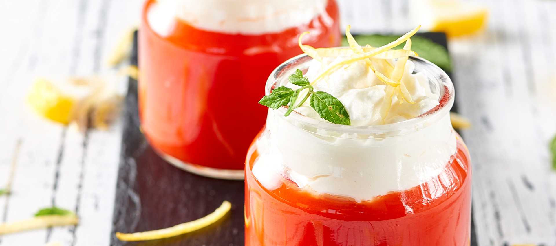 Crema fresca di pomodoro con mousse di ricotta