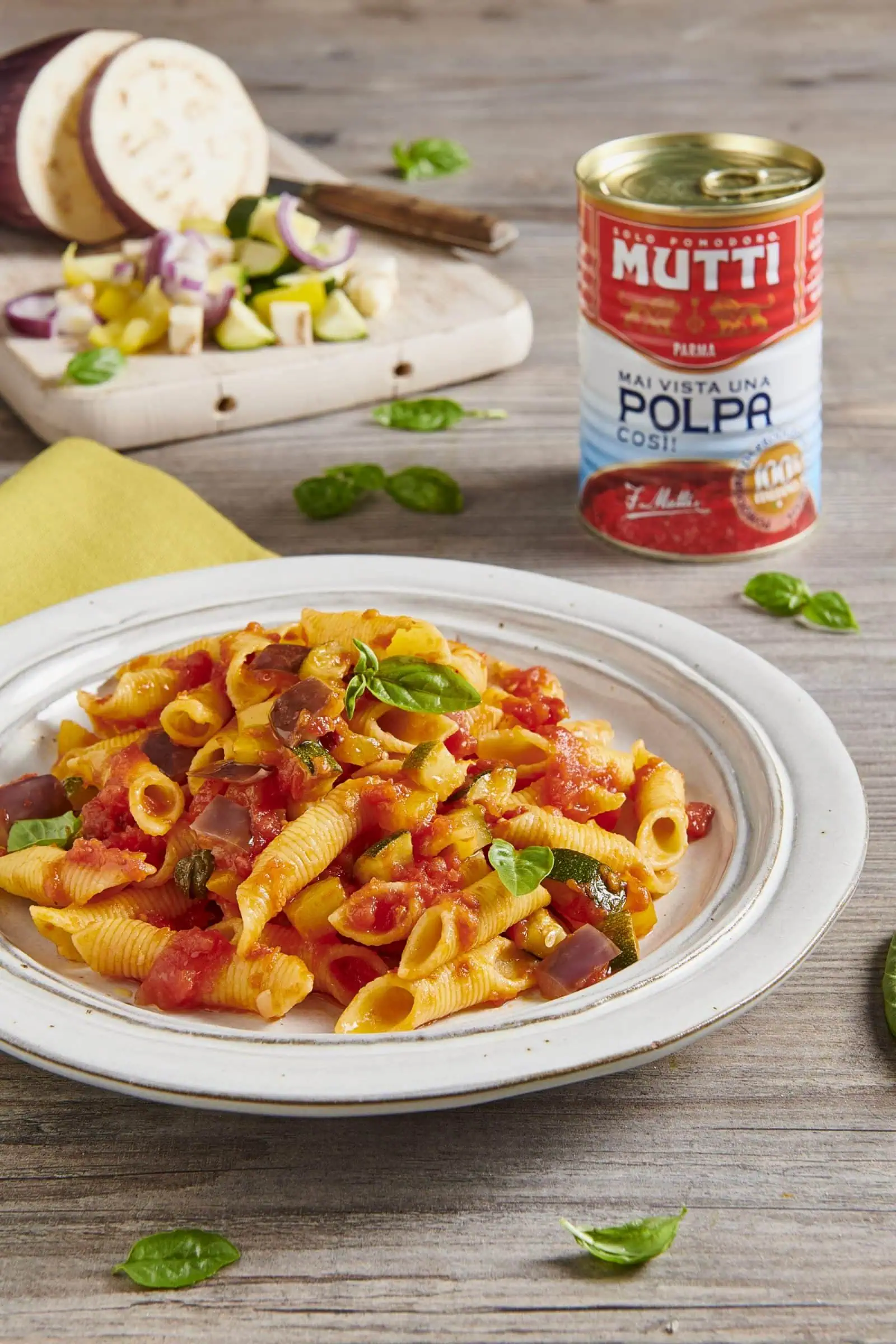 Garganelli con ragù di verdure estive