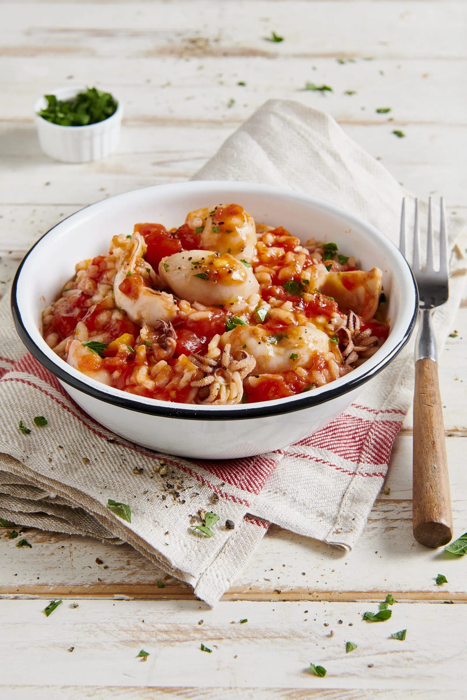 Risotto con seppioline e pomodoro Risotto con seppioline e pomodoro