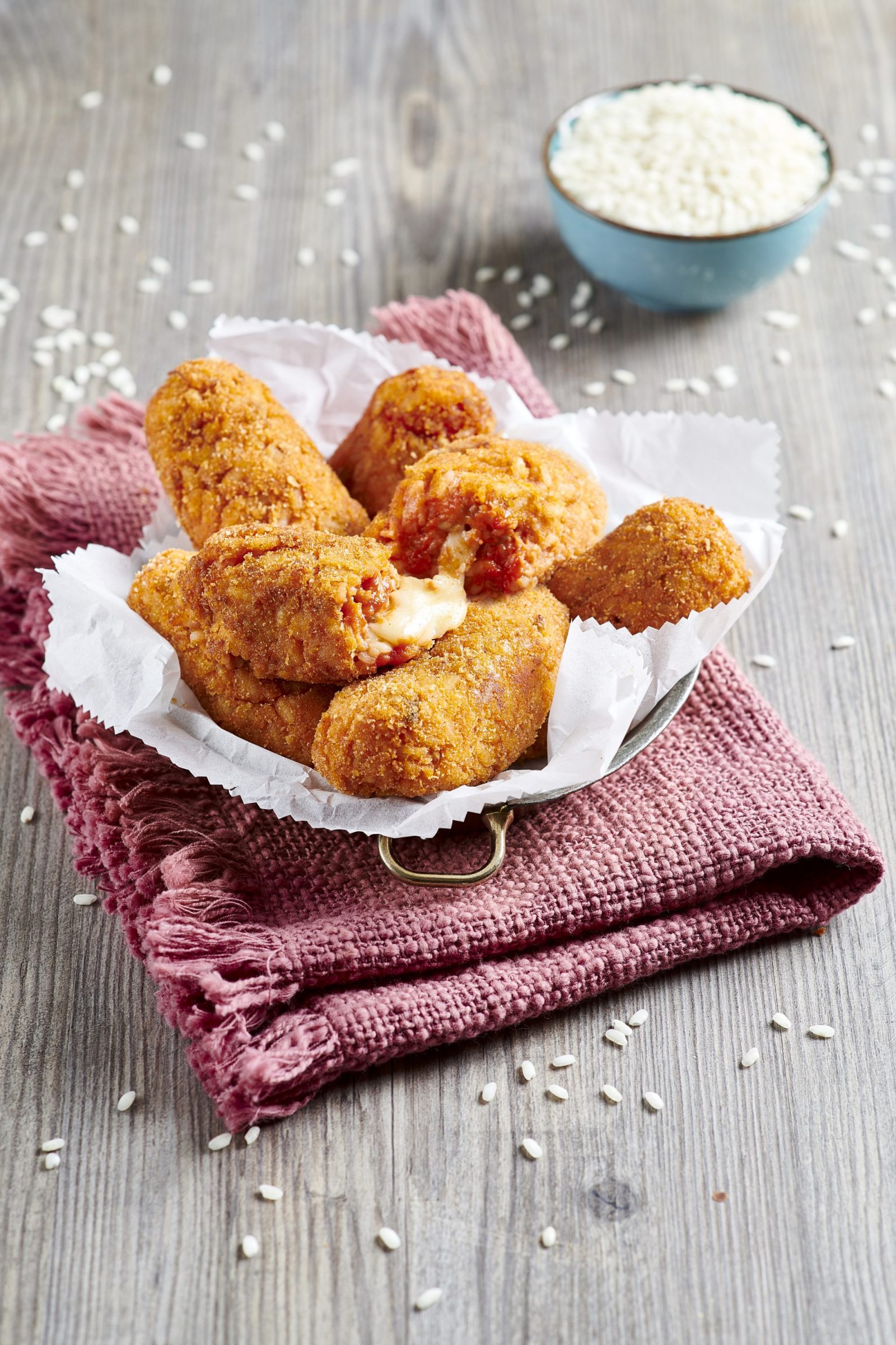 Supplì di riso con passata di pomodoro