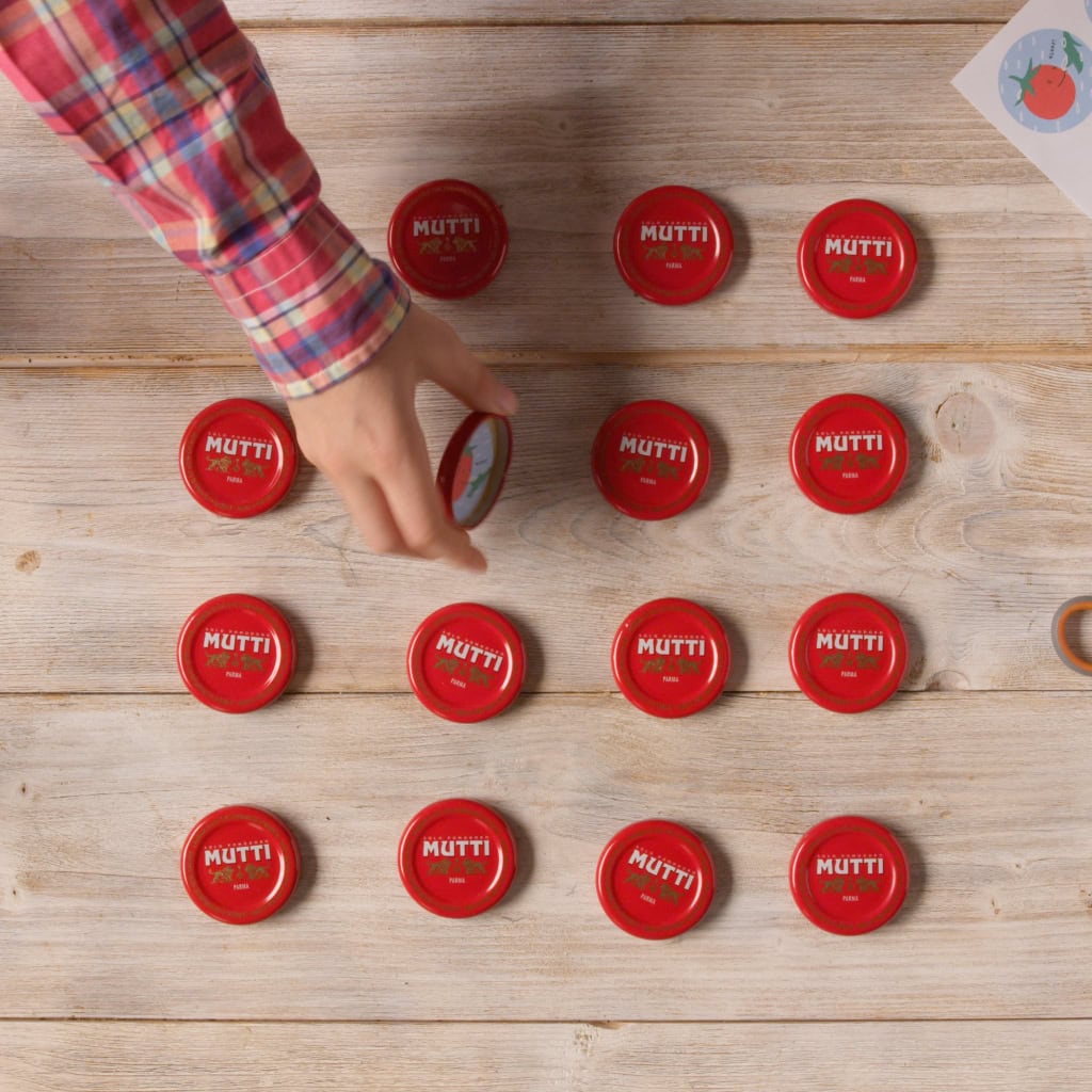 Memory con tappi di Passata Mutti