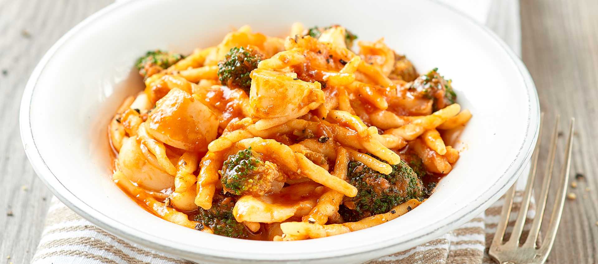 Trofie pasta kalmarilla Trofie pasta kalmarilla