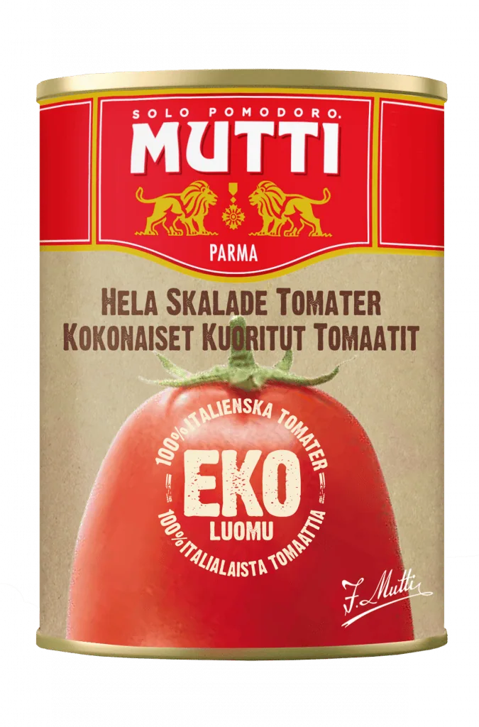 kokonaiset kuoritut luomu tomaatit 400g