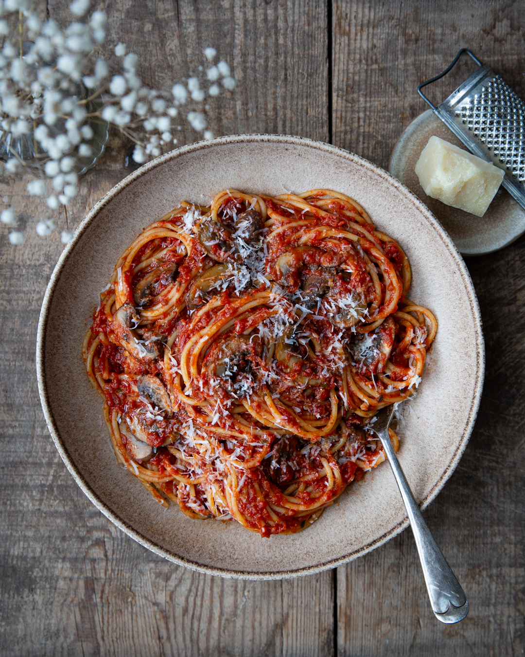 Sieni-spagettibolognese