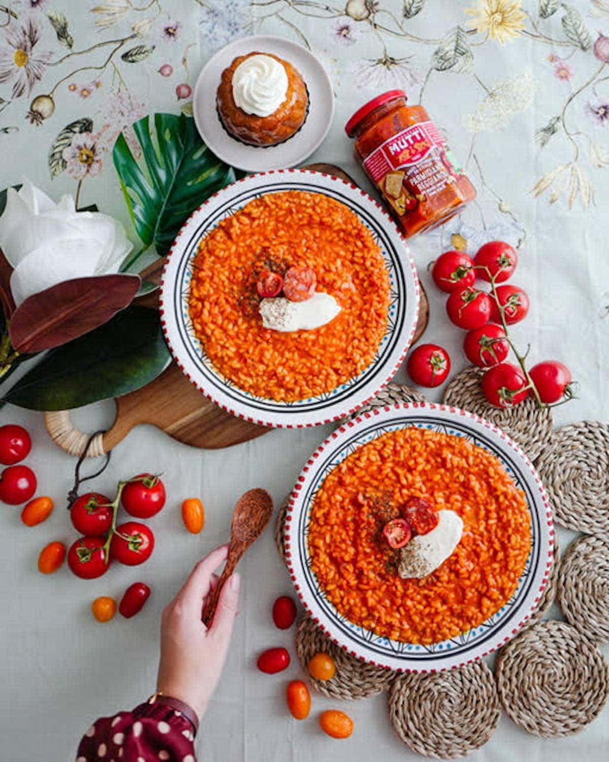 Risotto à la tomate et au chorizo