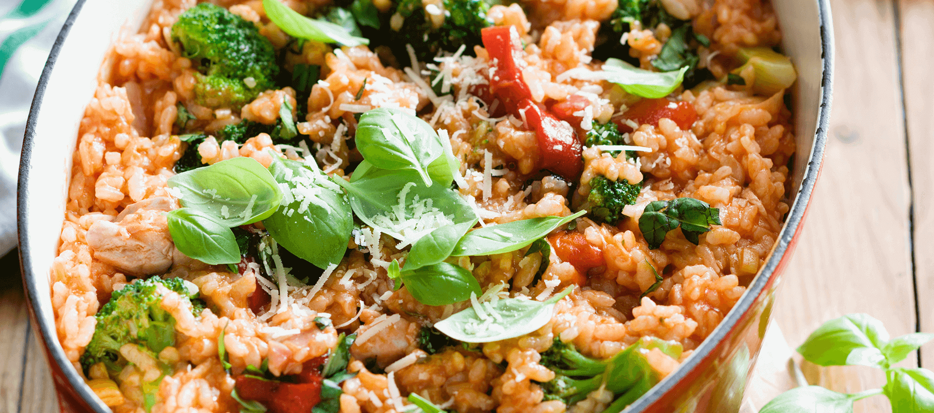 Oven baked chicken and broccoli risotto| Mutti Recipe
