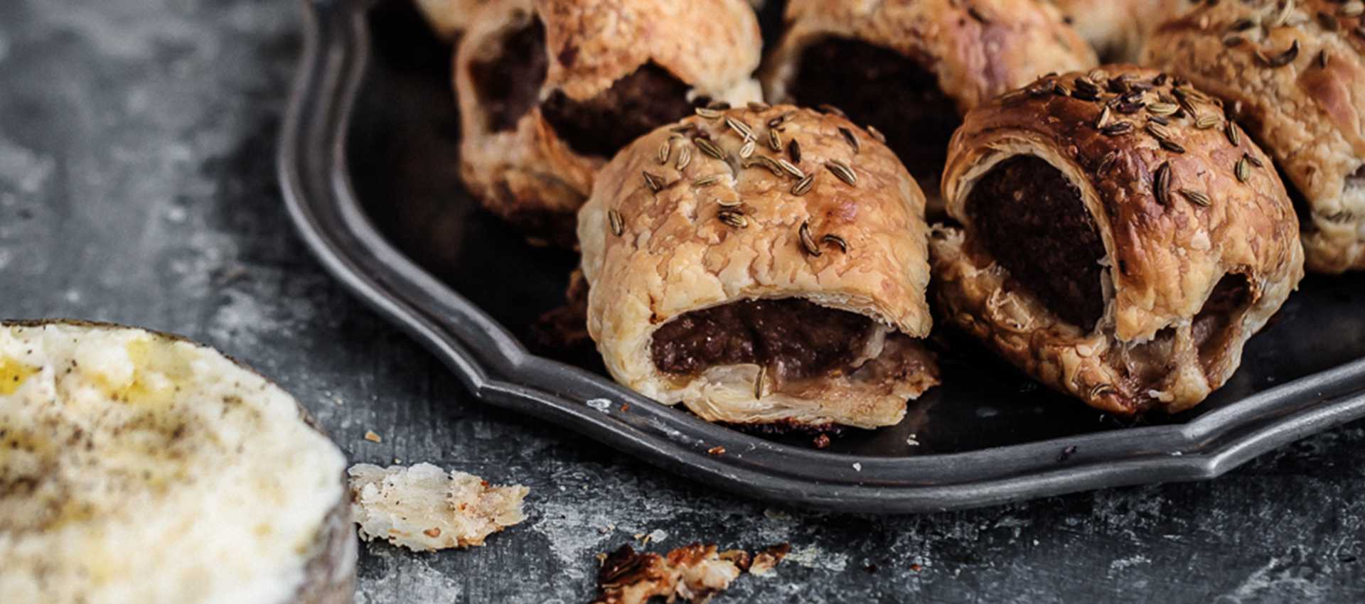 Italian Sausage Rolls Recipe with Datterini Tomatoes
