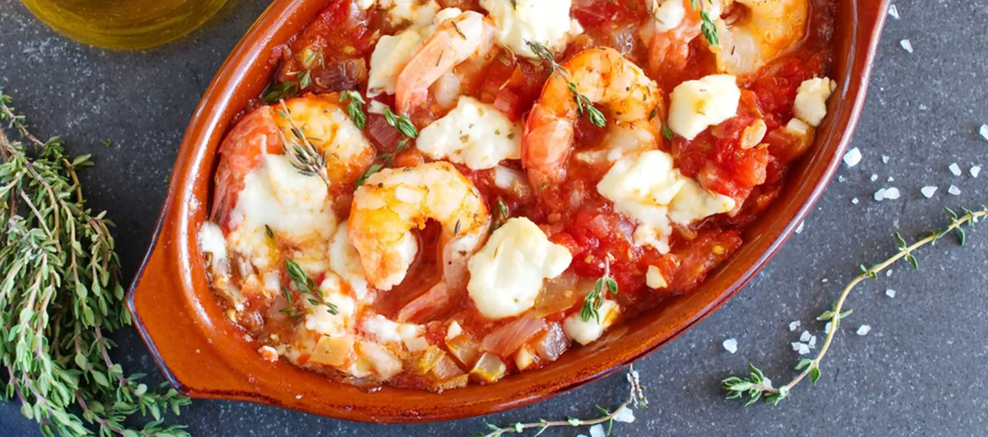 Baked Shrimp with Tomatoes and Feta