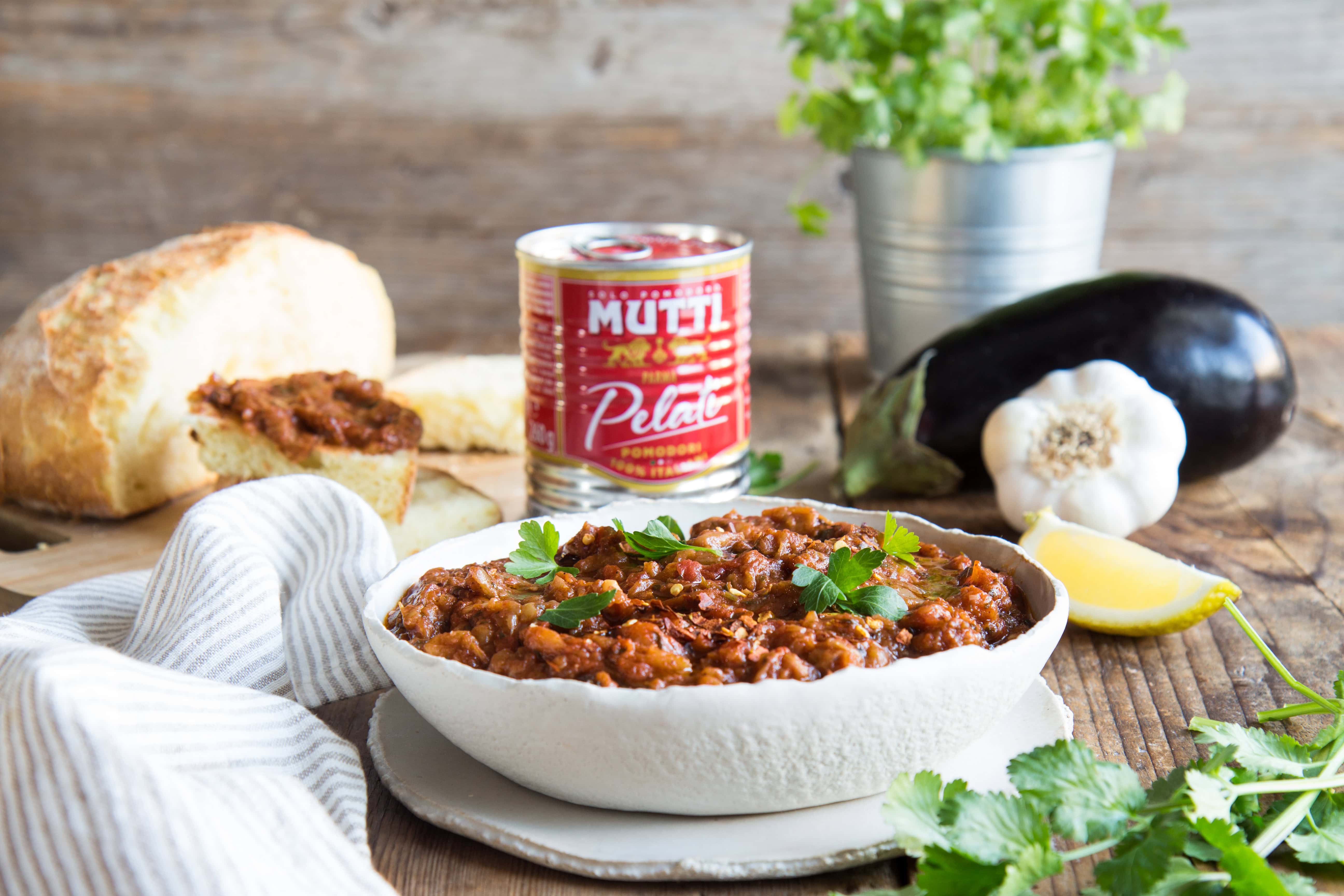 Moroccan Zaalouk: eggplant and tomato puree