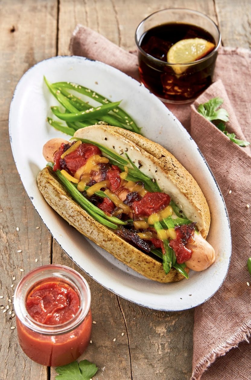 Gourmet hotdog