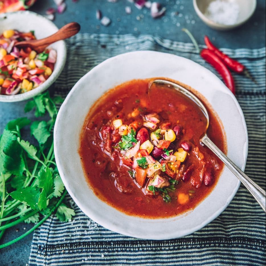 Soupe de tomates à la mexicaine