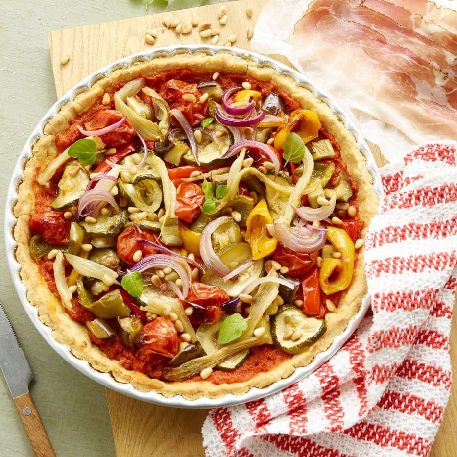 Tarte aux légumes grillés